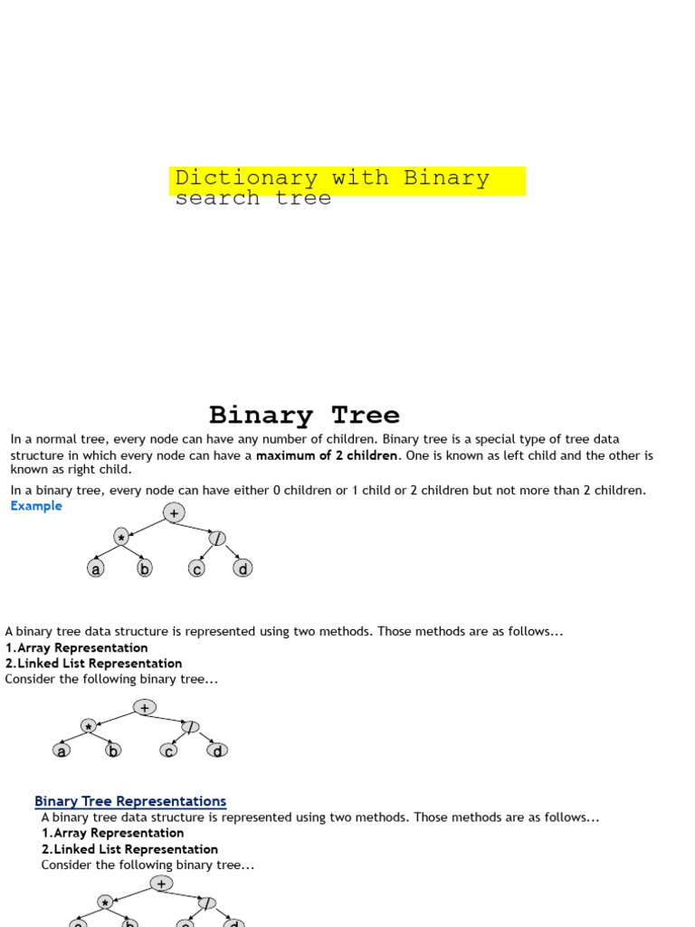 BST THEORY FOR STUDENT REFERENCE | PDF | Algorithms | Algorithms And ...