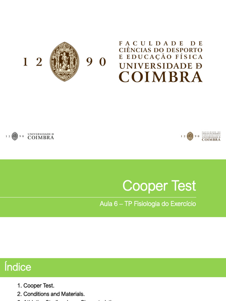 Aula 6_TP - Teste Cooper | PDF | Physical Exercise