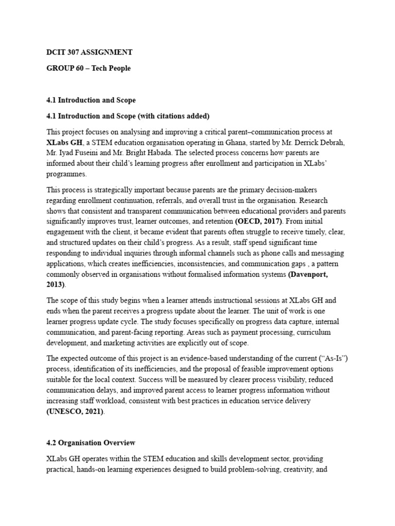Dcit 307 Assignment | PDF | Learning | Communication