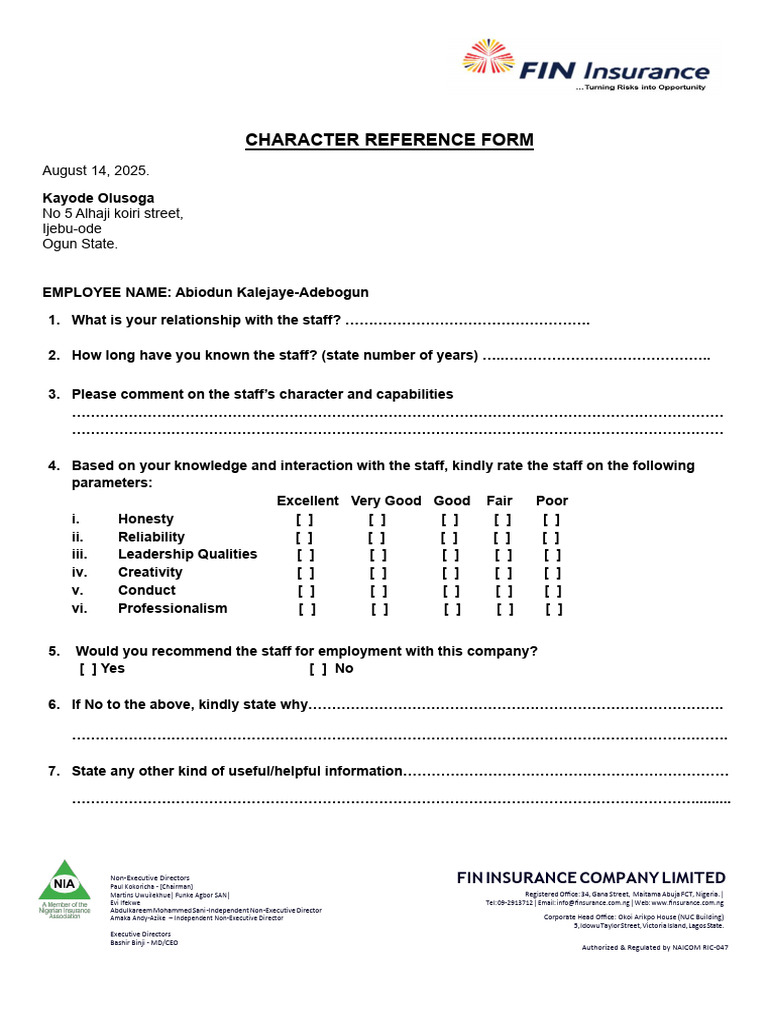 Character Reference Form | PDF | Chess | Chess Theory