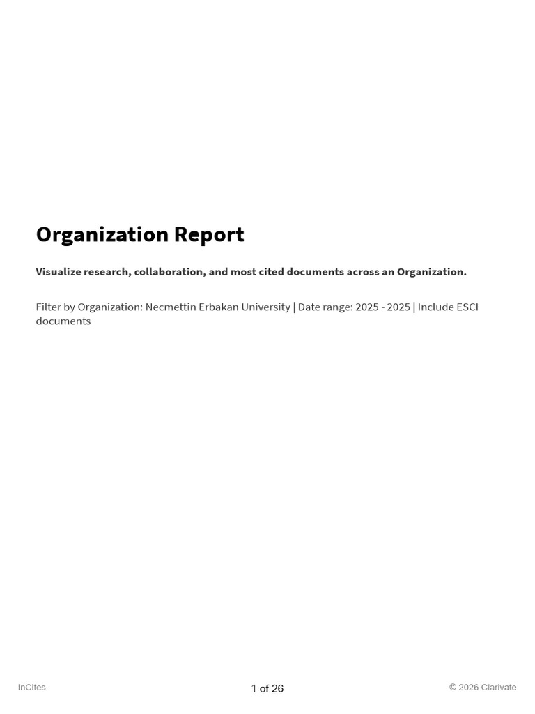 Organization Report(Portrait) -- En Çok Alıntı Yapılan Belgeler | PDF ...