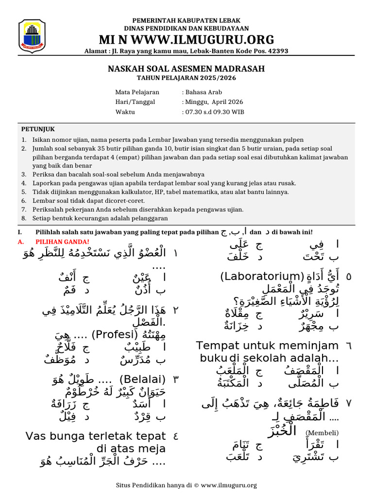 10. US Bhs Arab VI - Www.ilmuguru.org | PDF