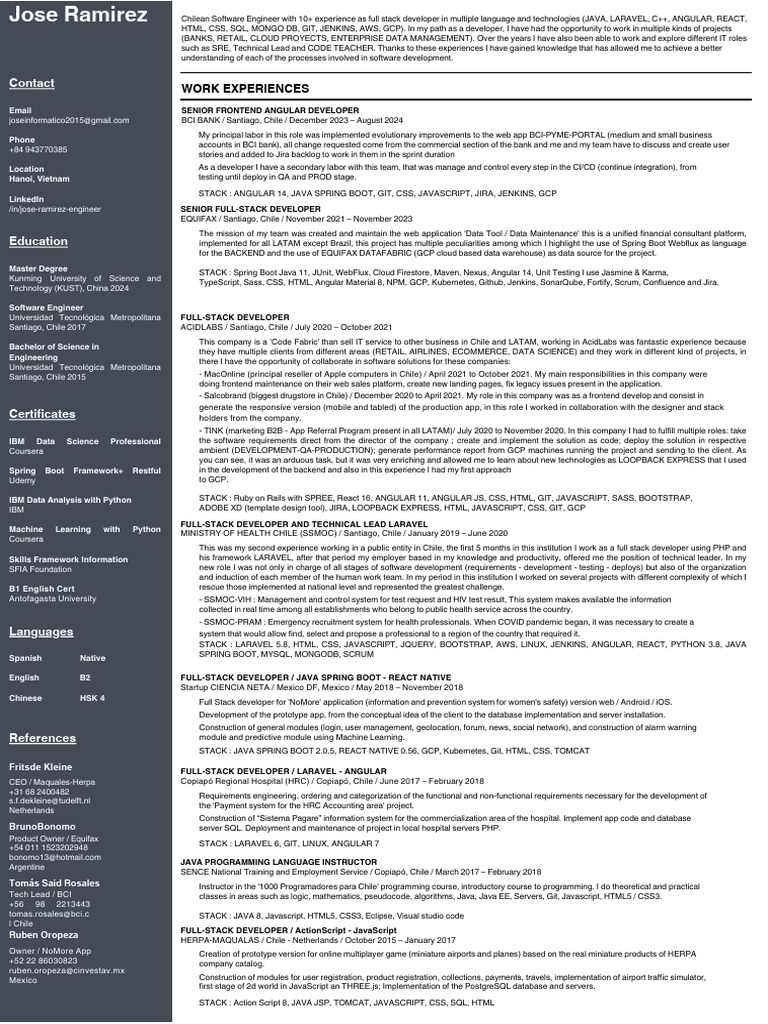CV Jose Ramirez English 2026.PDF | PDF | Java Script | Java ...