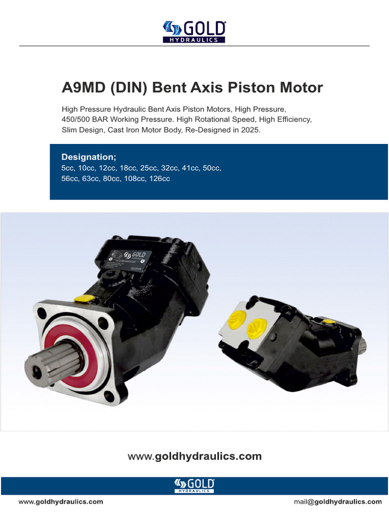 A9MD (DIN) Bent Axis Piston Motor | PDF | Horsepower | Quantity