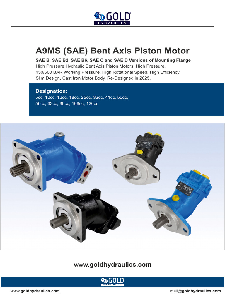 A9MS (SAE) Bent Axis Piston Motor | PDF | Horsepower | Engines