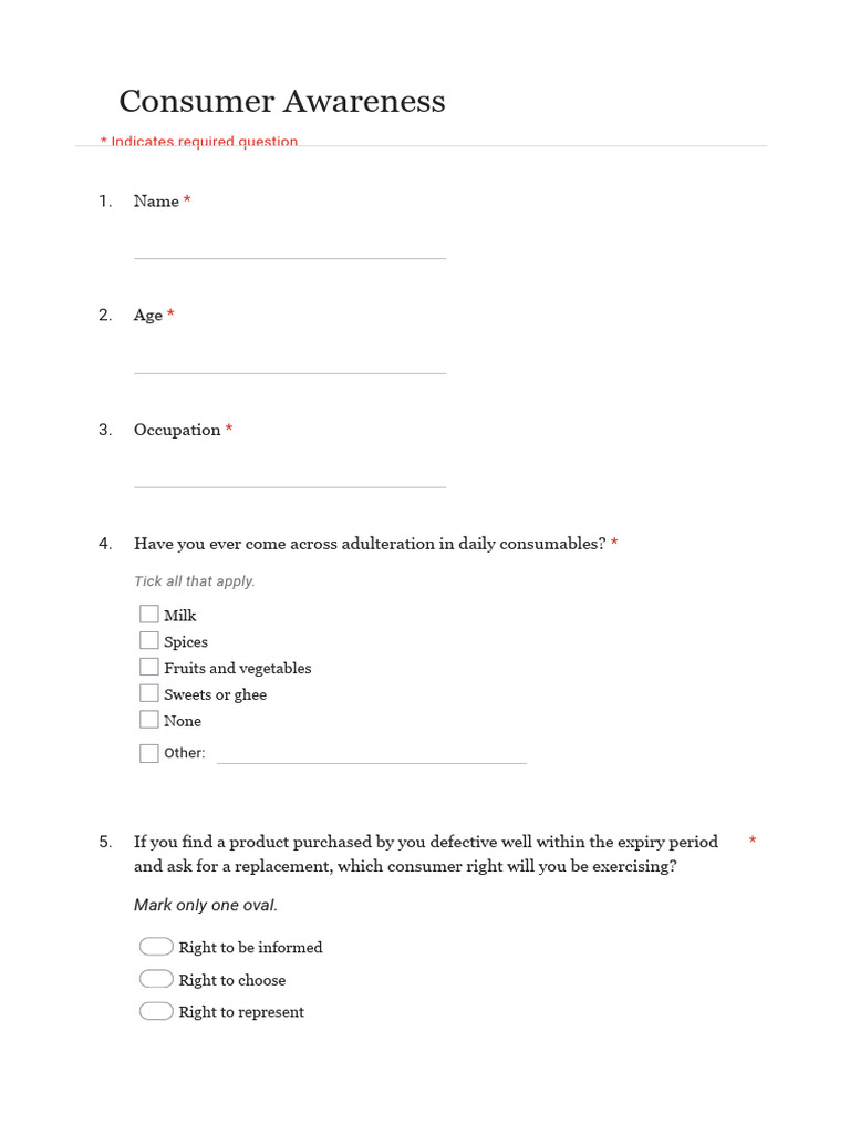 Questionnaire | PDF