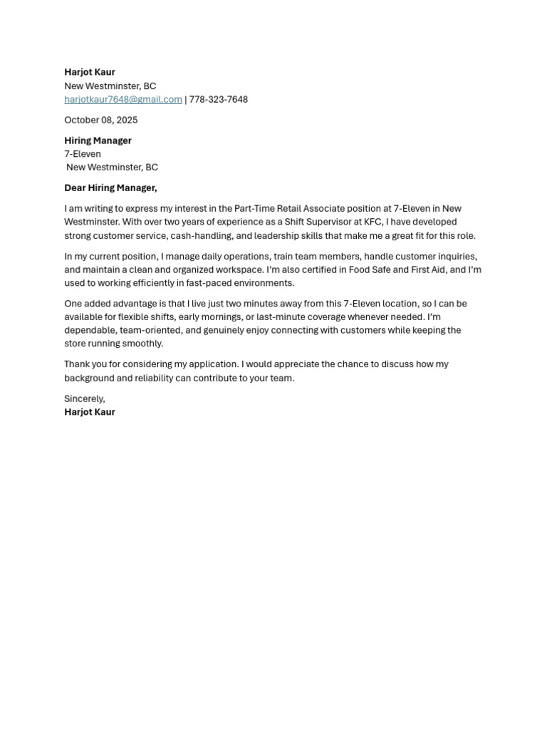 7eleven Letter | PDF