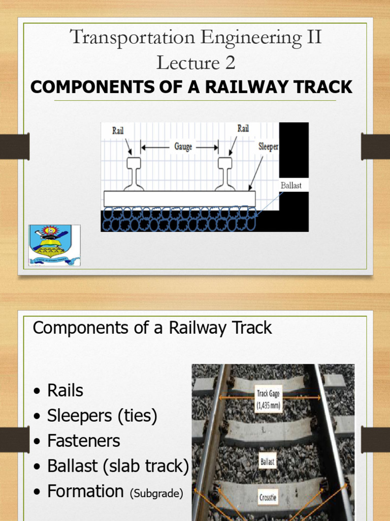 Lecture 2 - Components of a Railway Track | PDF | Track Gauge | Rail ...