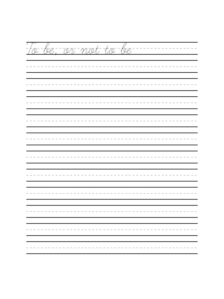 Cursive Worksheet | PDF