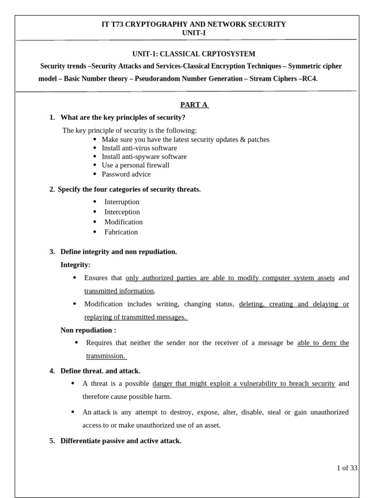 CNS UNIT 1 | PDF | Cryptanalysis | Cryptography
