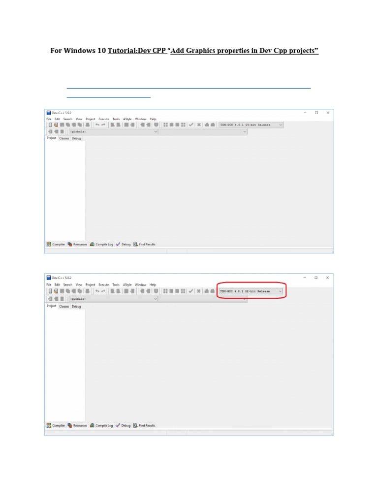 Adding Graphics Library in Dev CPP for Windows 10 Tutorial | PDF