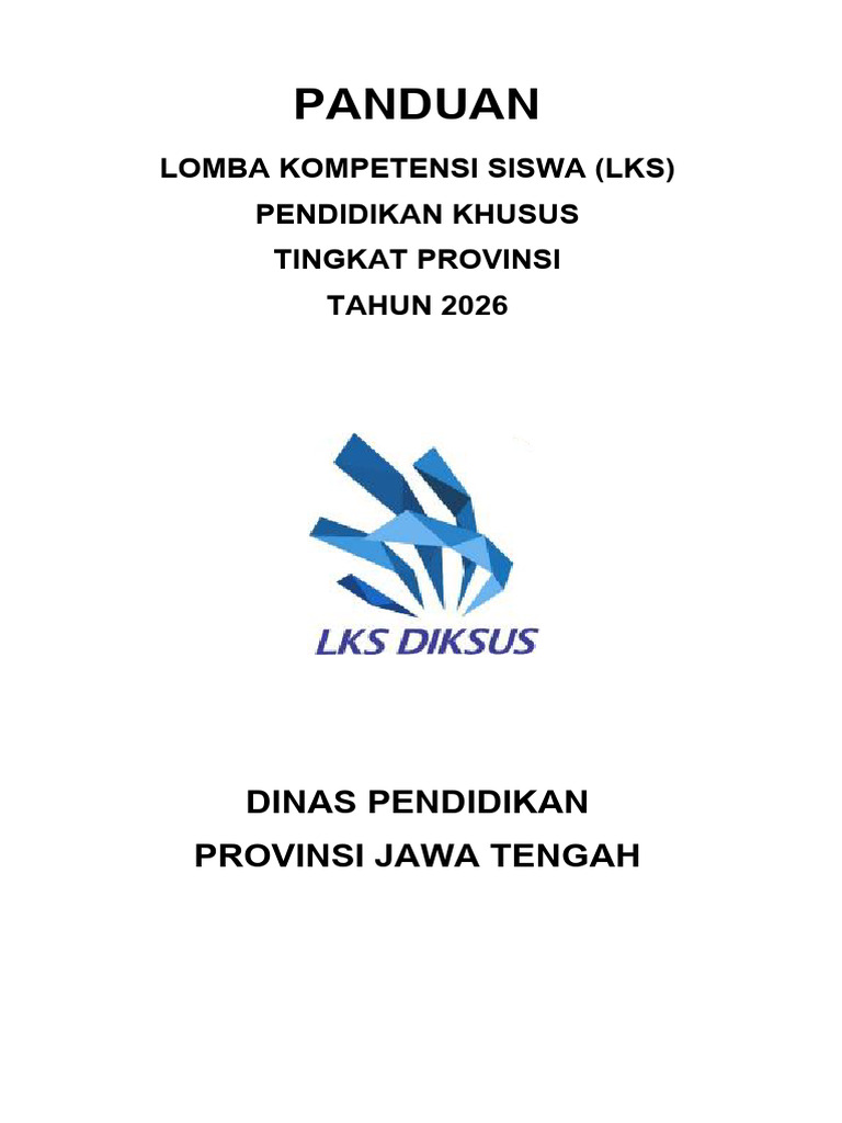 Panduan LKS Disabilitas Tahun 2026 | PDF