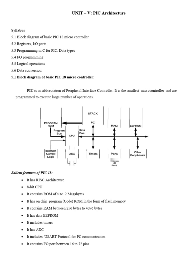 UNIT-5-MPMC-R23 | PDF | Read Only Memory | Microcontroller