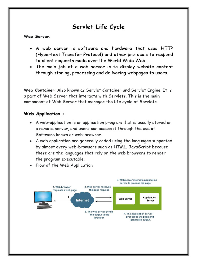 Servlet Life Cycle | PDF | World Wide Web | Internet & Web