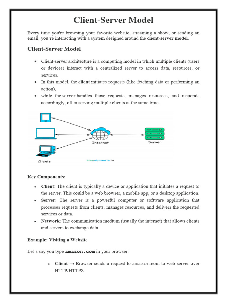 Client Server Model-1 | PDF | Client–Server Model | Domain Name System