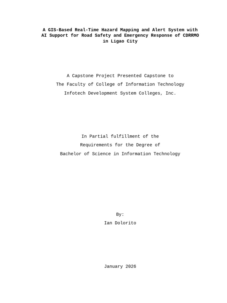 Capstone Project Chapter 1 | PDF | Geographic Information System ...