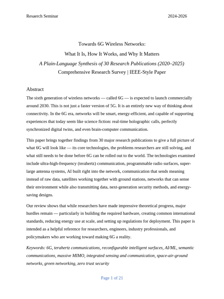 6G_Humanized_Paper | PDF | Communication | 4 G