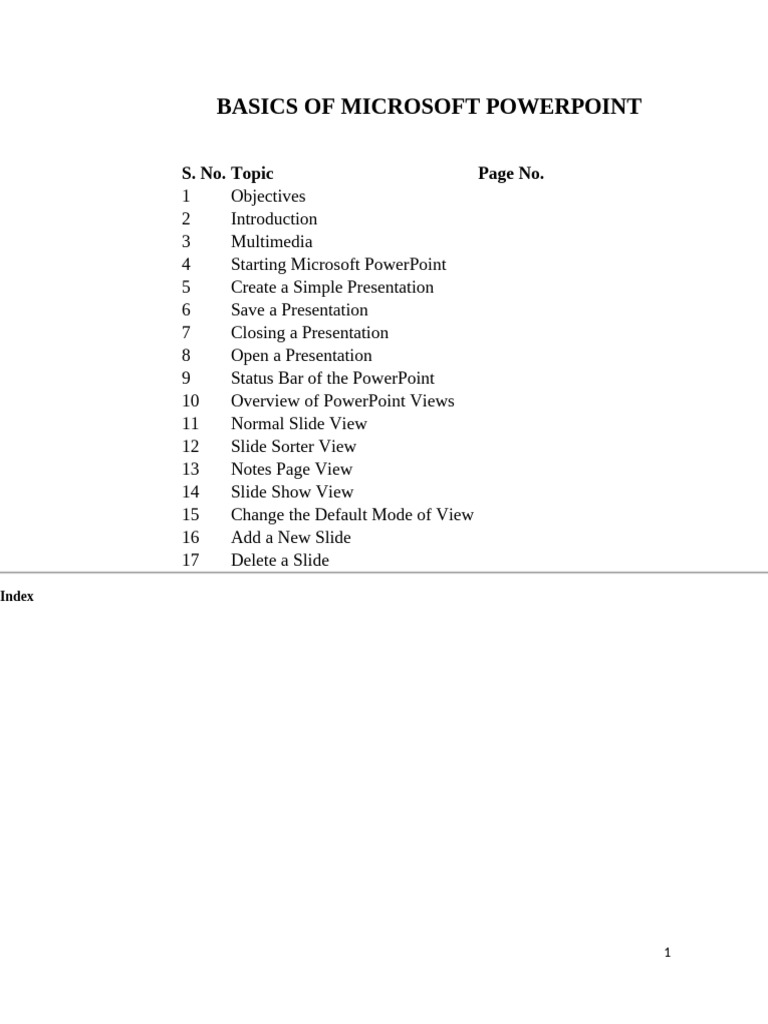 Unit 11 MS- Power Point - Basic | PDF | Microsoft Power Point | Window ...