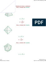 Fórmulas de Áreas y Volúmenes