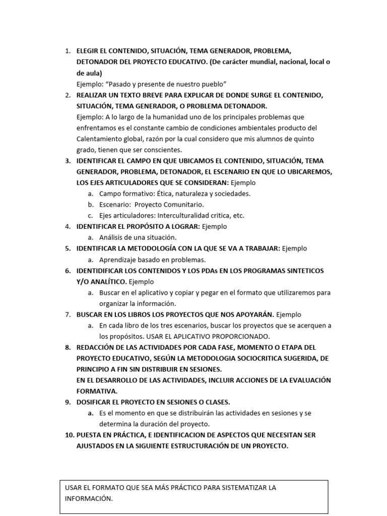 10 Pasos para Planear Un Proyecto | PDF