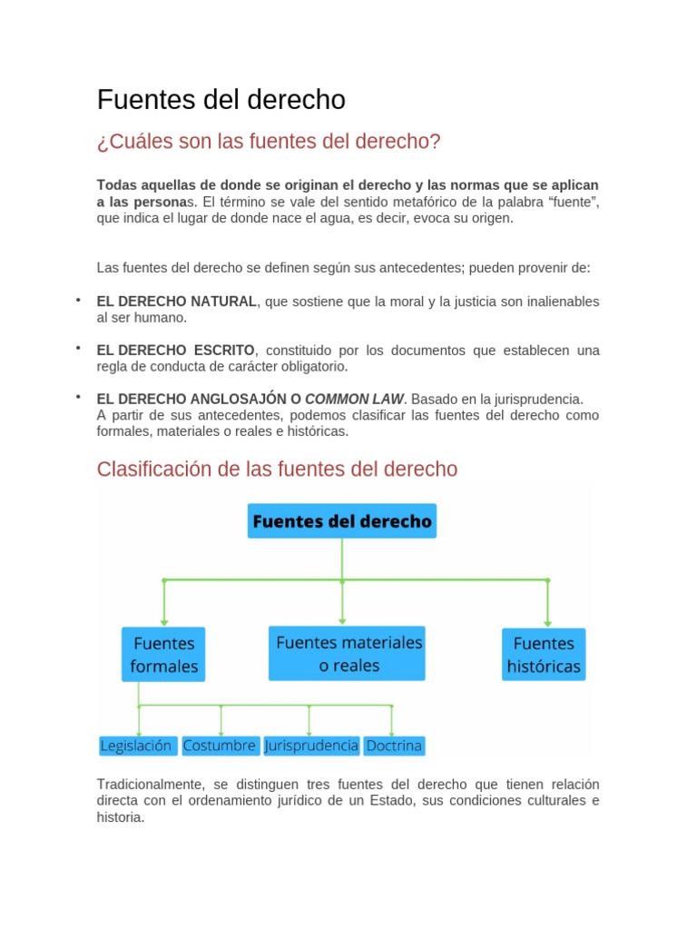 03 Fuentes Del Derecho | PDF | Fuentes del derecho | Caso de ley