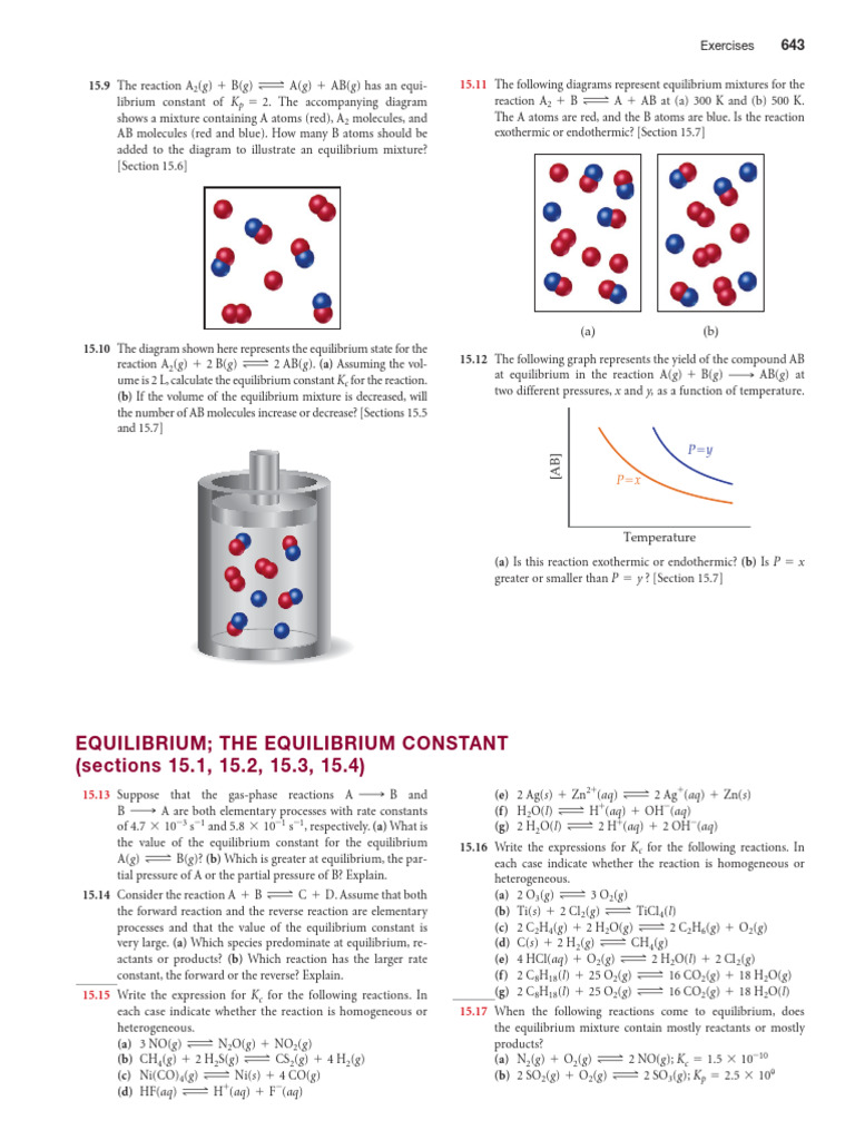 Equilibrium Practice | PDF | Chemical Equilibrium | Chemical Reactions