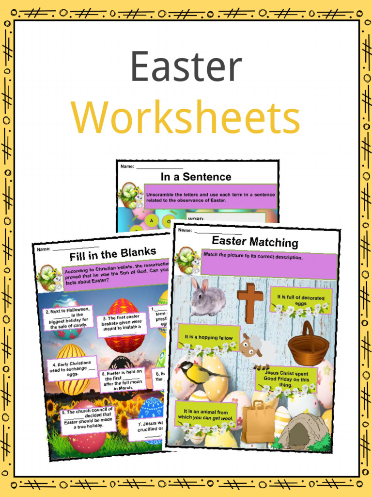 Sample Easter Worksheets 1 | PDF | Easter | Easter Egg