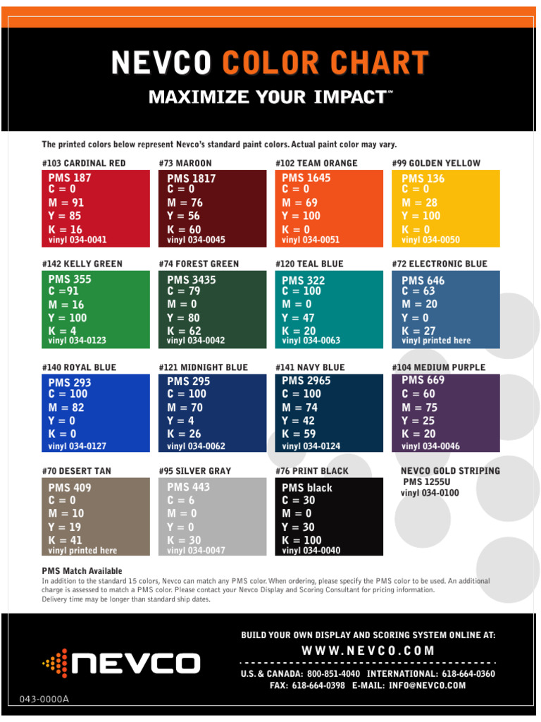 Color Chart With Pms Numbers 2 2 | PDF | Color | Visual Perception
