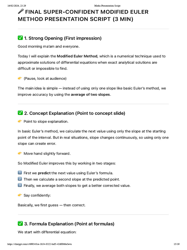 Maths Presentation Script 2 | PDF | Computational Science ...