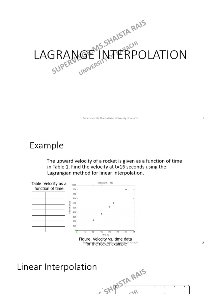 Lagrange Interpolation -Nc | PDF | Interpolation | Algebra