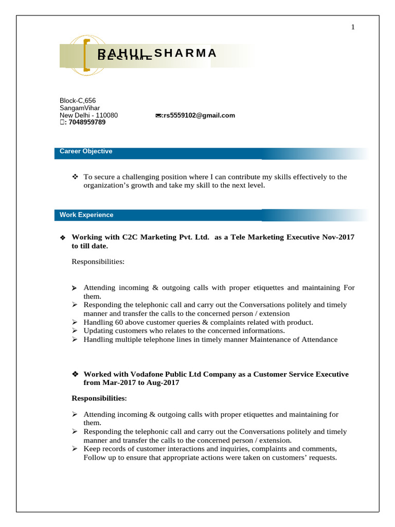 Rahul Resume | PDF