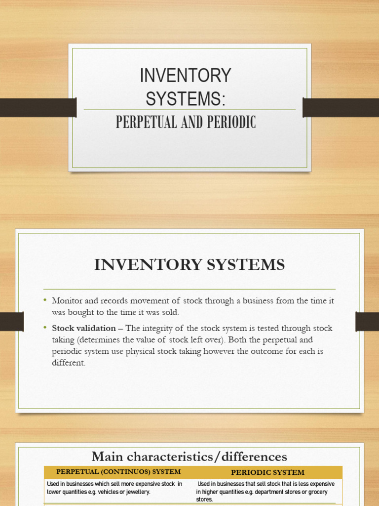 Inventory Systems | PDF | Stocks | Cost Of Goods Sold