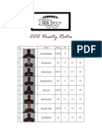 2012 Varsity Roster