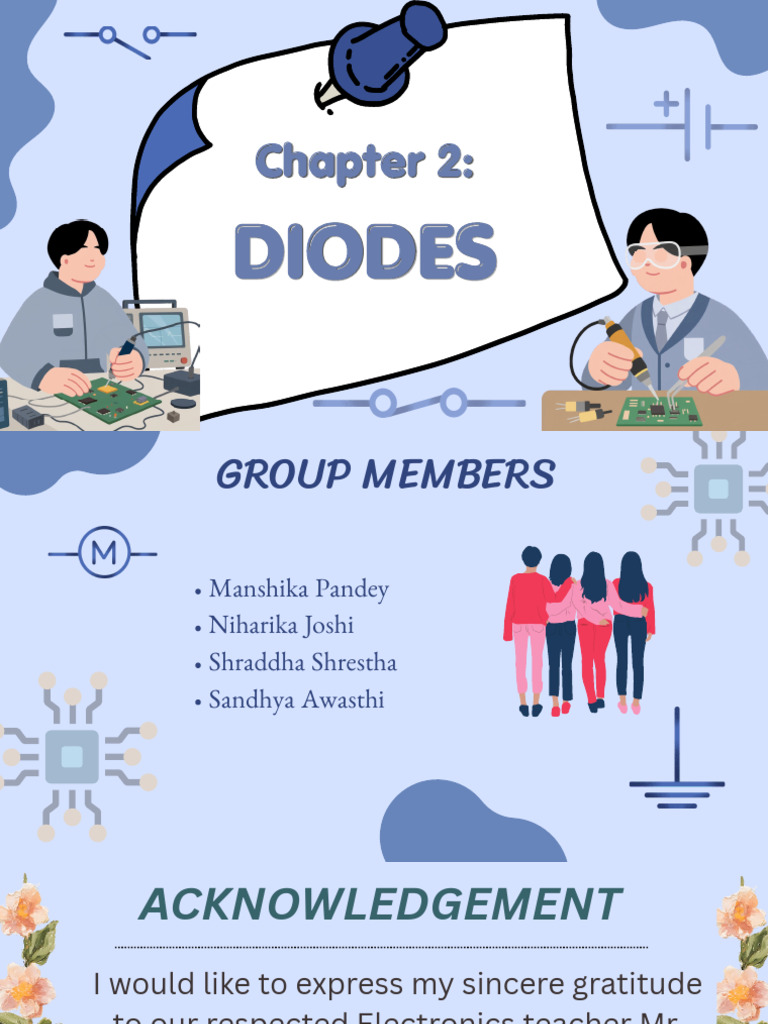 Blue White Playful Illustrated Science Electric Circuit Group Project ...