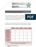 Rúbrica para el proyecto final del curso de programación de dispositivos móviles