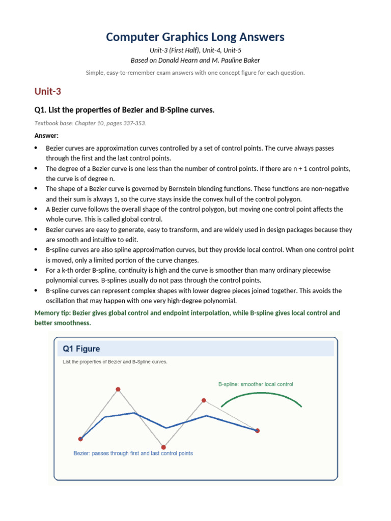 CG Important Answers | PDF | Geometry | Computer Graphics