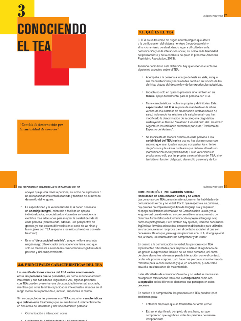 Que Es El TEA Federacion Autismo | PDF | Autismo | Comunicación