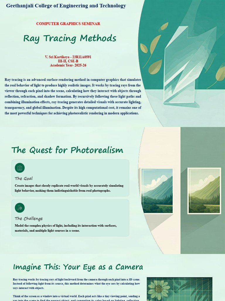 Ray Tracing Illuminating the Path to Realism | PDF | Rendering ...