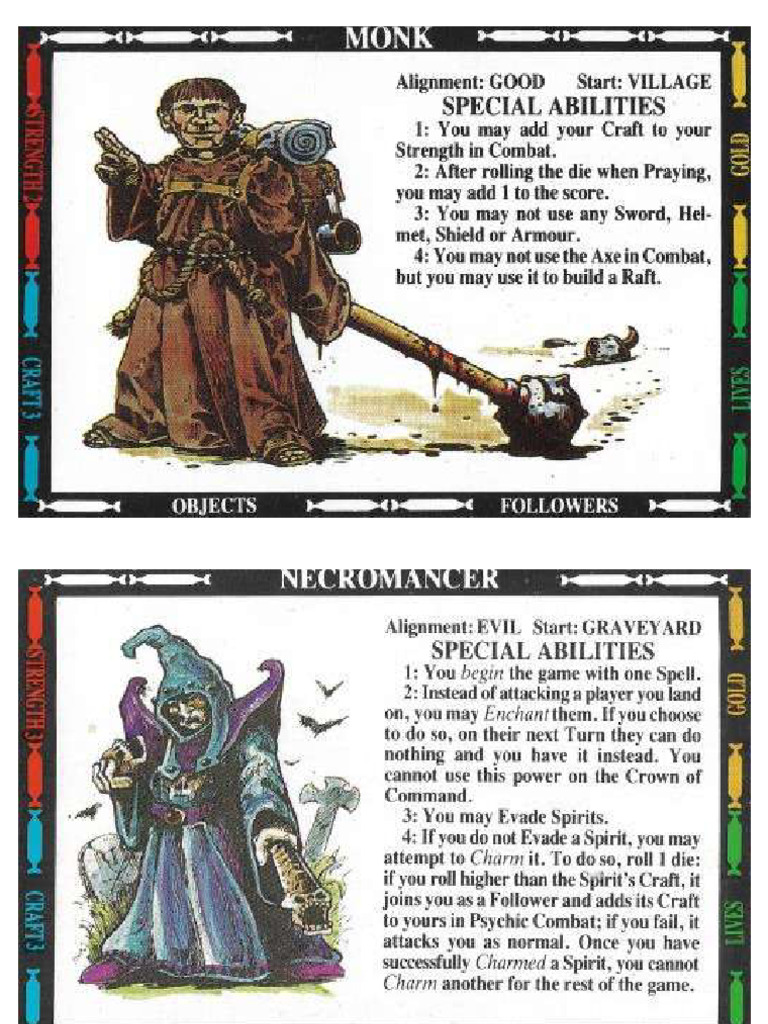 Talisman 2e Character Sheets Vol.3 | PDF