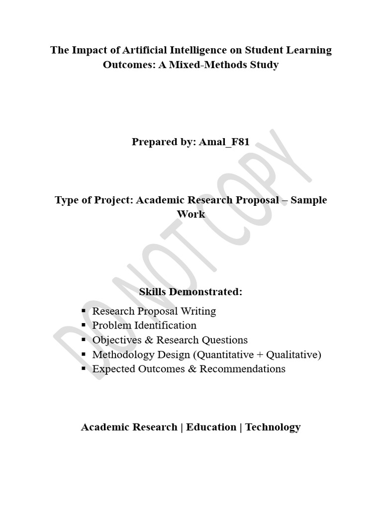 Academic Research Proposal | PDF | Artificial Intelligence ...