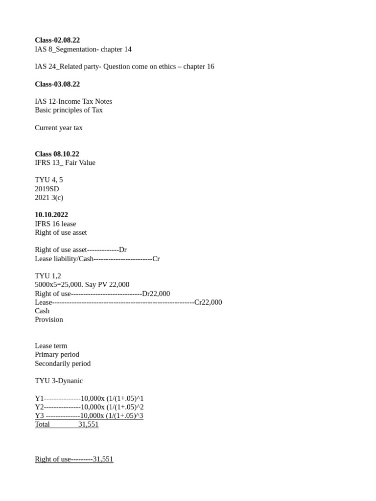 Class Note | PDF