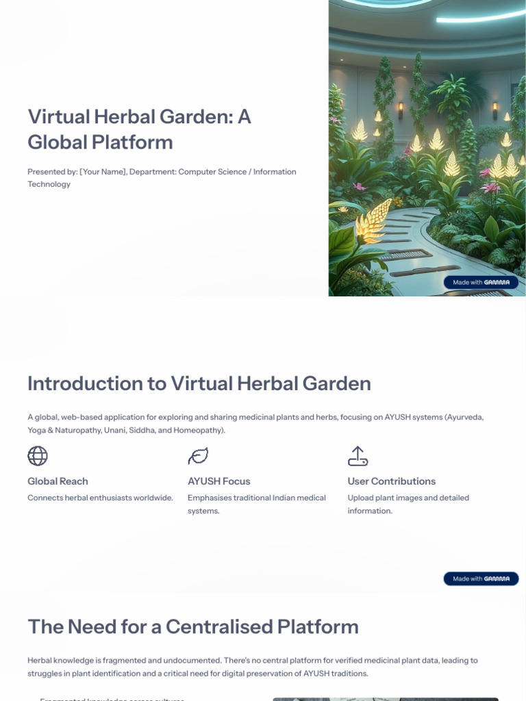 Virtual Herbal Garden a Global Platform | PDF | Computing | Information ...