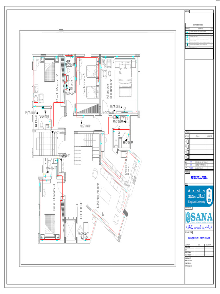 Villa First Floor - Power Plan-power Plan-1st | PDF