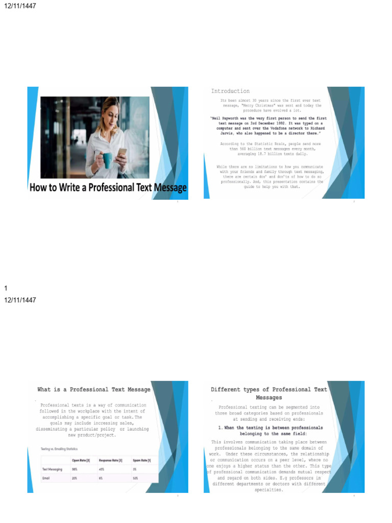How to Write a Professional Text Message | PDF