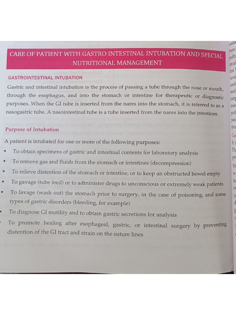 GI Intubation | PDF
