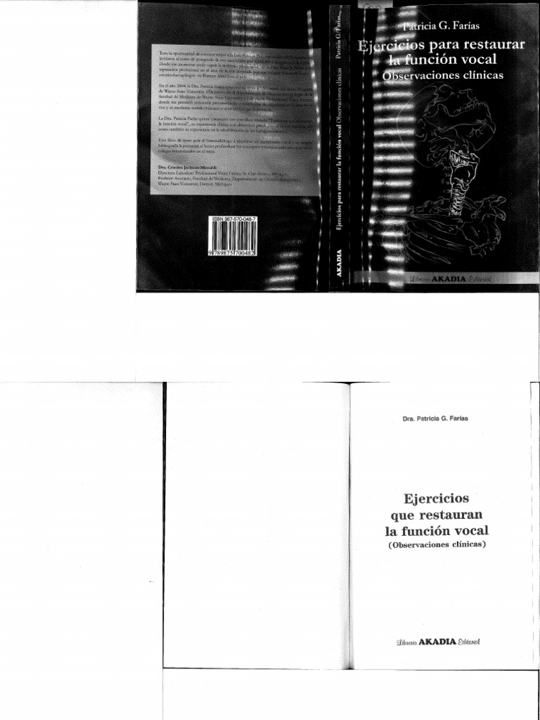Farías. Ejercicios para restaurar la función vocal. Cap. 1,2,3,4 (1) | PDF
