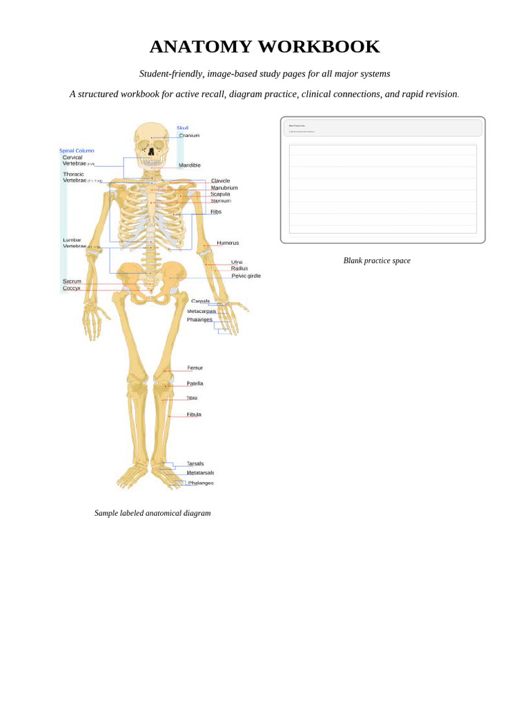 Full Anatomy Workbook Student Friendly | PDF | Heart | Lung