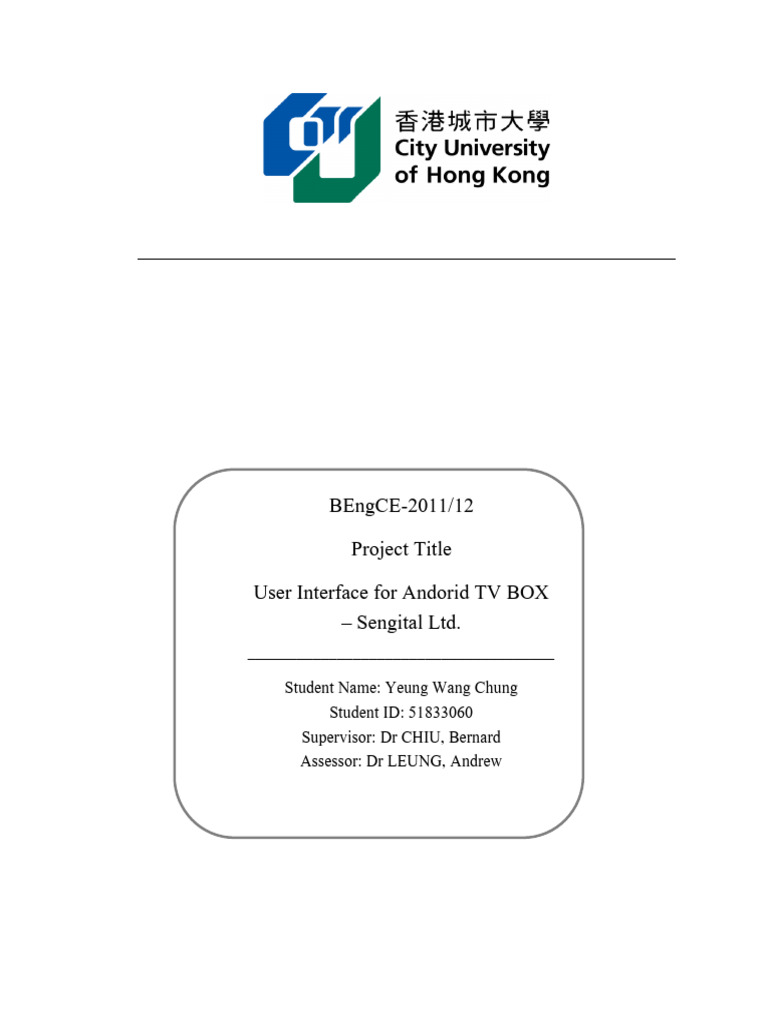 Final Year Project Report | PDF | Usability | Android (Operating System)