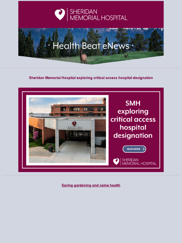 This is Sheridan Memorial Hospital of Sheridan, Wyoming, Health Beat ...