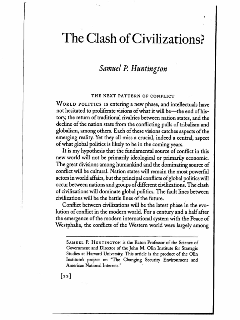 Clash Civilizations | PDF